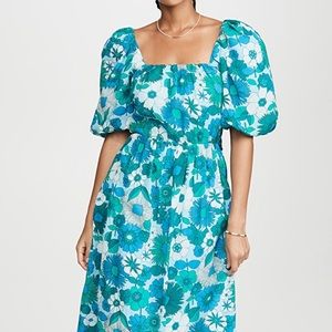NWT Antik Batik Loretta Floral Print Dress in Blue